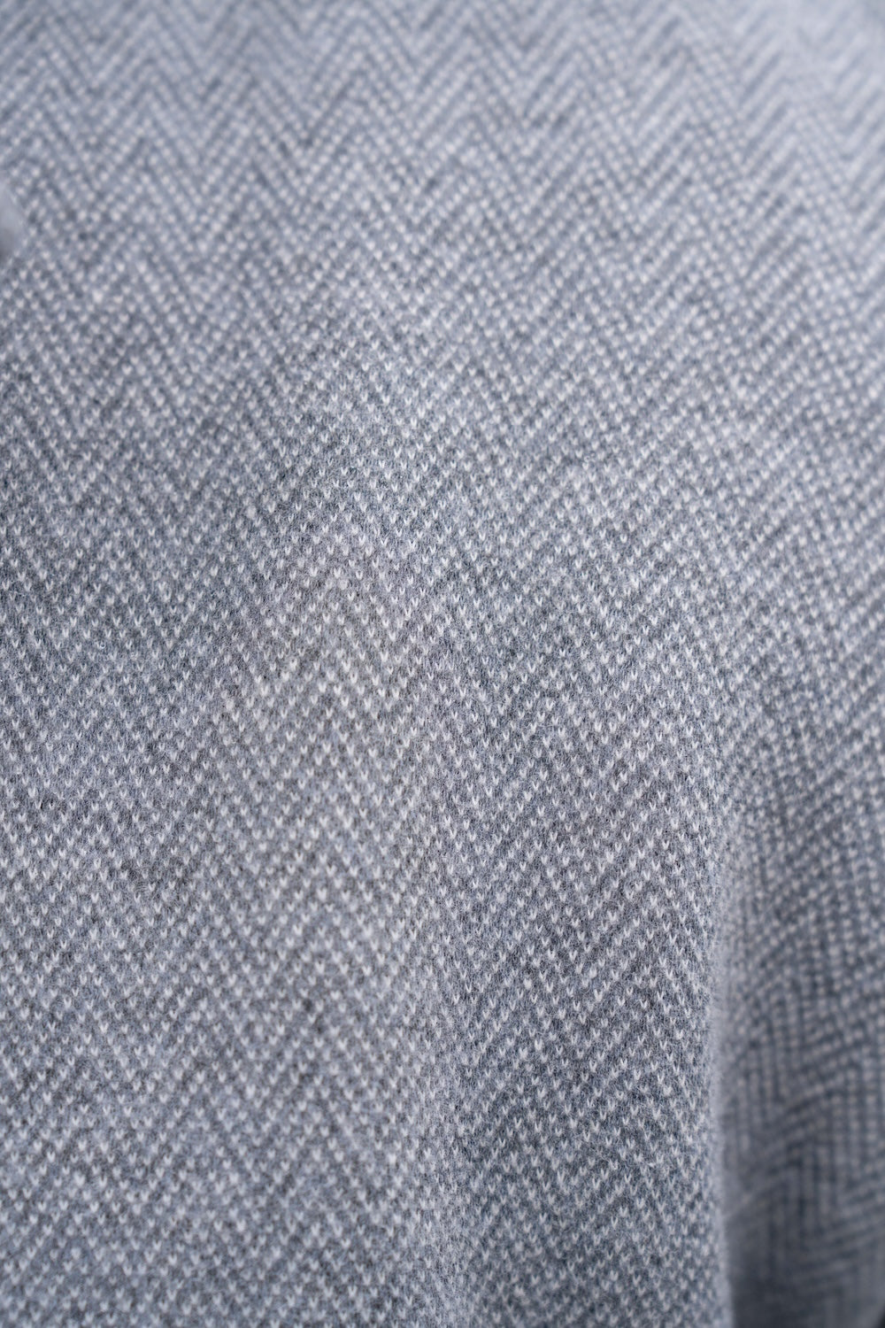 Double Breasted Herringbone Peacoat in Soft Grey - TAILORED ATHLETE - USA