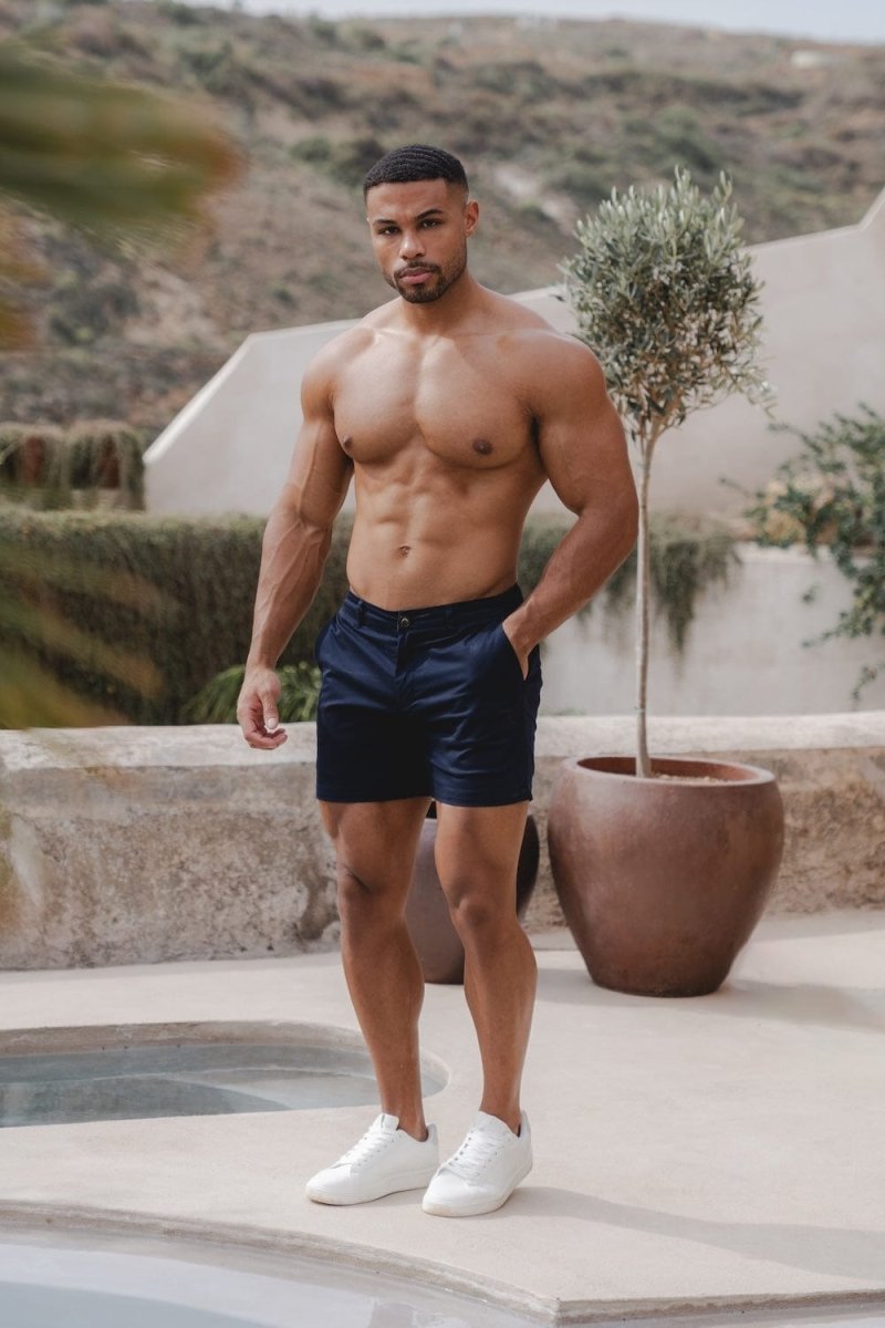 Athletic Fit Chino Shorts 5" in Navy - TAILORED ATHLETE - USA