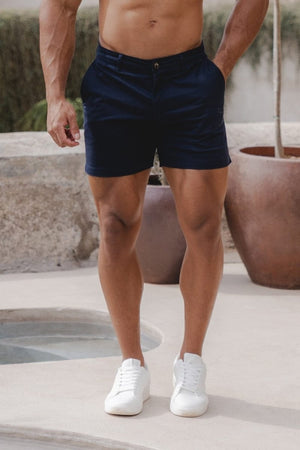 Athletic Fit Chino Shorts 5" in Navy - TAILORED ATHLETE - USA