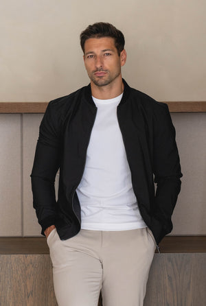 Light Weight Bomber Jacket in Black - TAILORED ATHLETE - USA