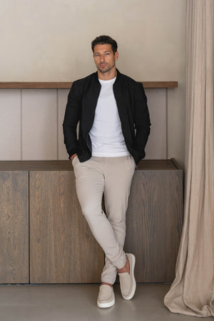 Light Weight Bomber Jacket in Black - TAILORED ATHLETE - USA