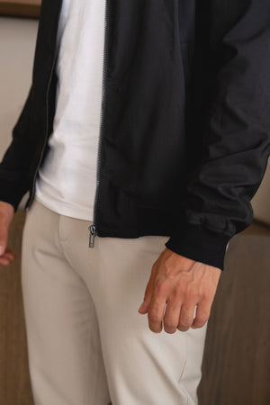 Light Weight Bomber Jacket in Black - TAILORED ATHLETE - USA