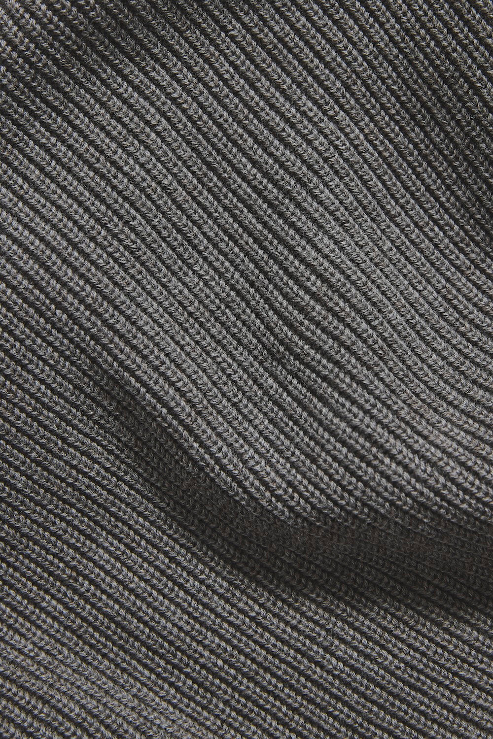 Pure Cotton Knitted Textured Crew Neck Sweater in Charcoal Marl - TAILORED ATHLETE - USA