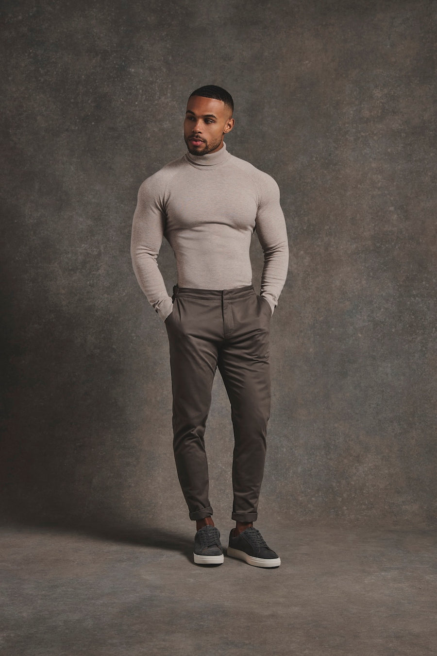 Smart Chino Side Adjuster Pants in Mocha - TAILORED ATHLETE - USA
