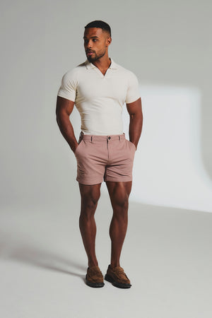 Essential Jersey Buttonless Polo Shirt in Alabaster - TAILORED ATHLETE - USA