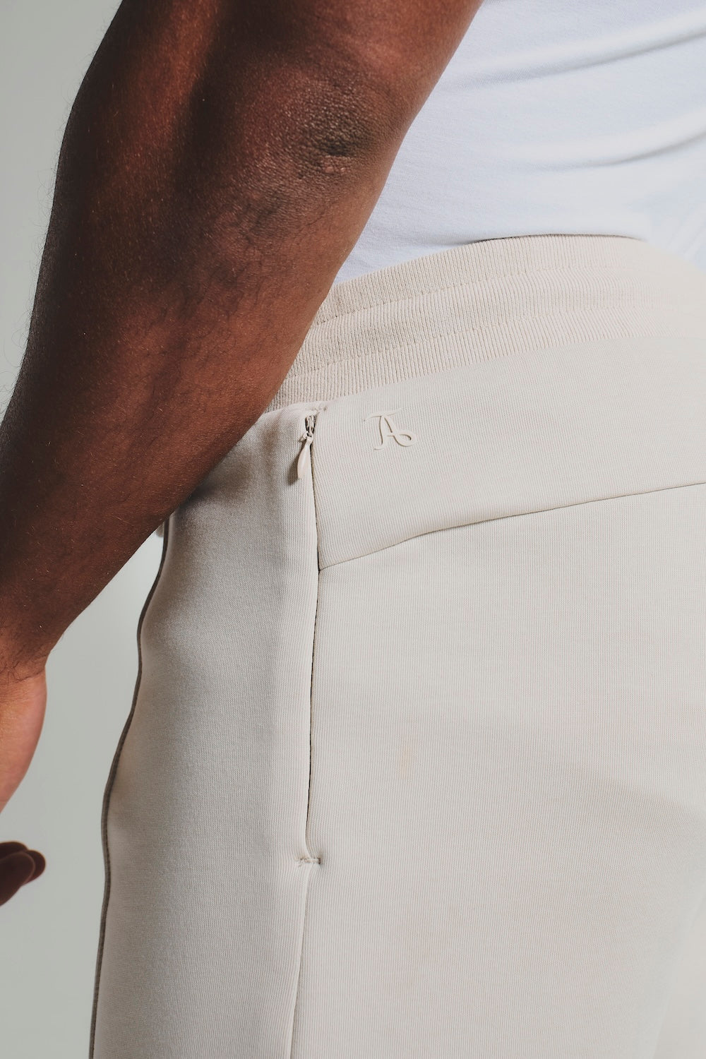 Luxe Sweat Shorts in Chalk - TAILORED ATHLETE - USA