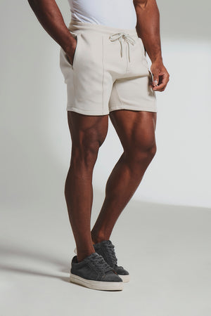 Luxe Sweat Shorts in Chalk - TAILORED ATHLETE - USA