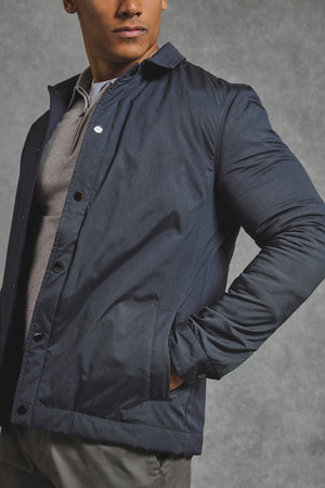 Shower Resistant Padded Coat Jacket in Navy - TAILORED ATHLETE - USA