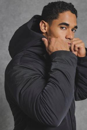Shower Resistant Padded Parka in Black - TAILORED ATHLETE - USA