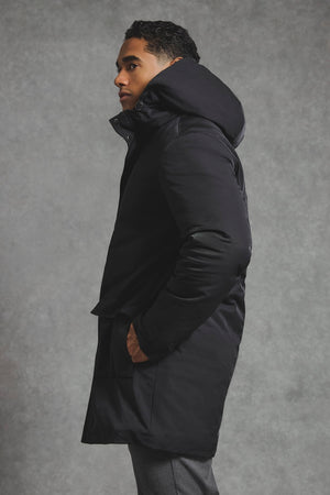 Shower Resistant Padded Parka in Black - TAILORED ATHLETE - USA