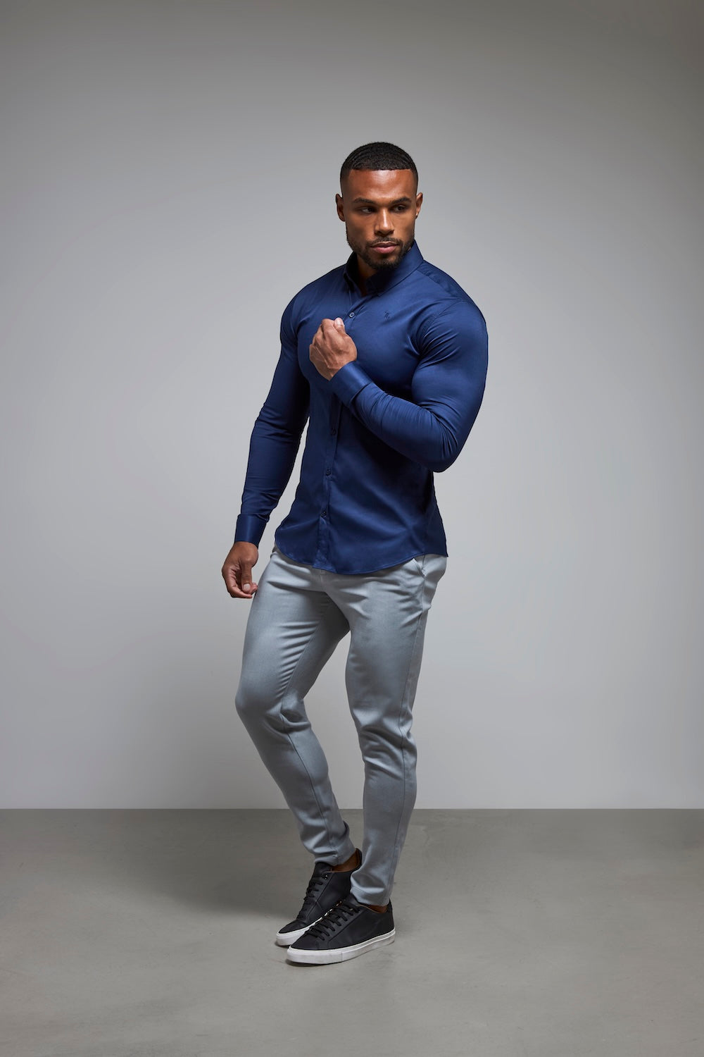 Athletic Fit Signature Shirt 2.0 in French Navy - TAILORED ATHLETE - USA