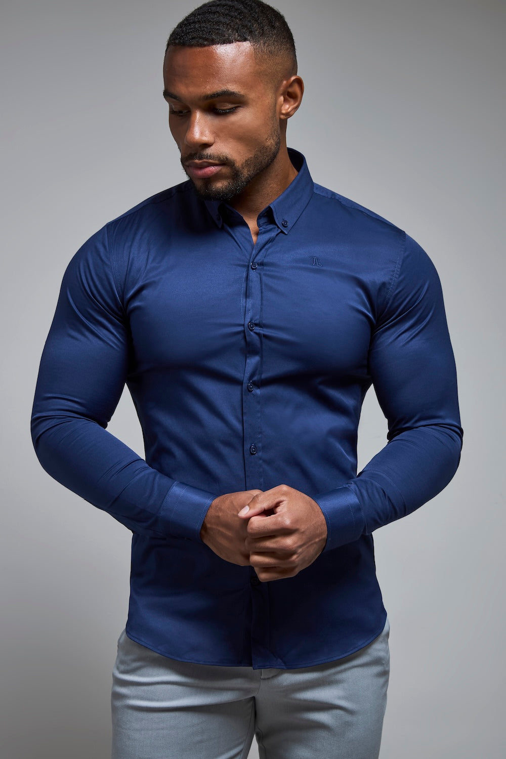 Athletic Fit Signature Shirt 2.0 in French Navy - TAILORED ATHLETE - USA