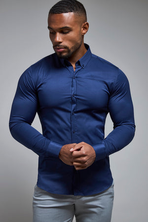 Athletic Fit Signature Shirt 2.0 in French Navy - TAILORED ATHLETE - USA