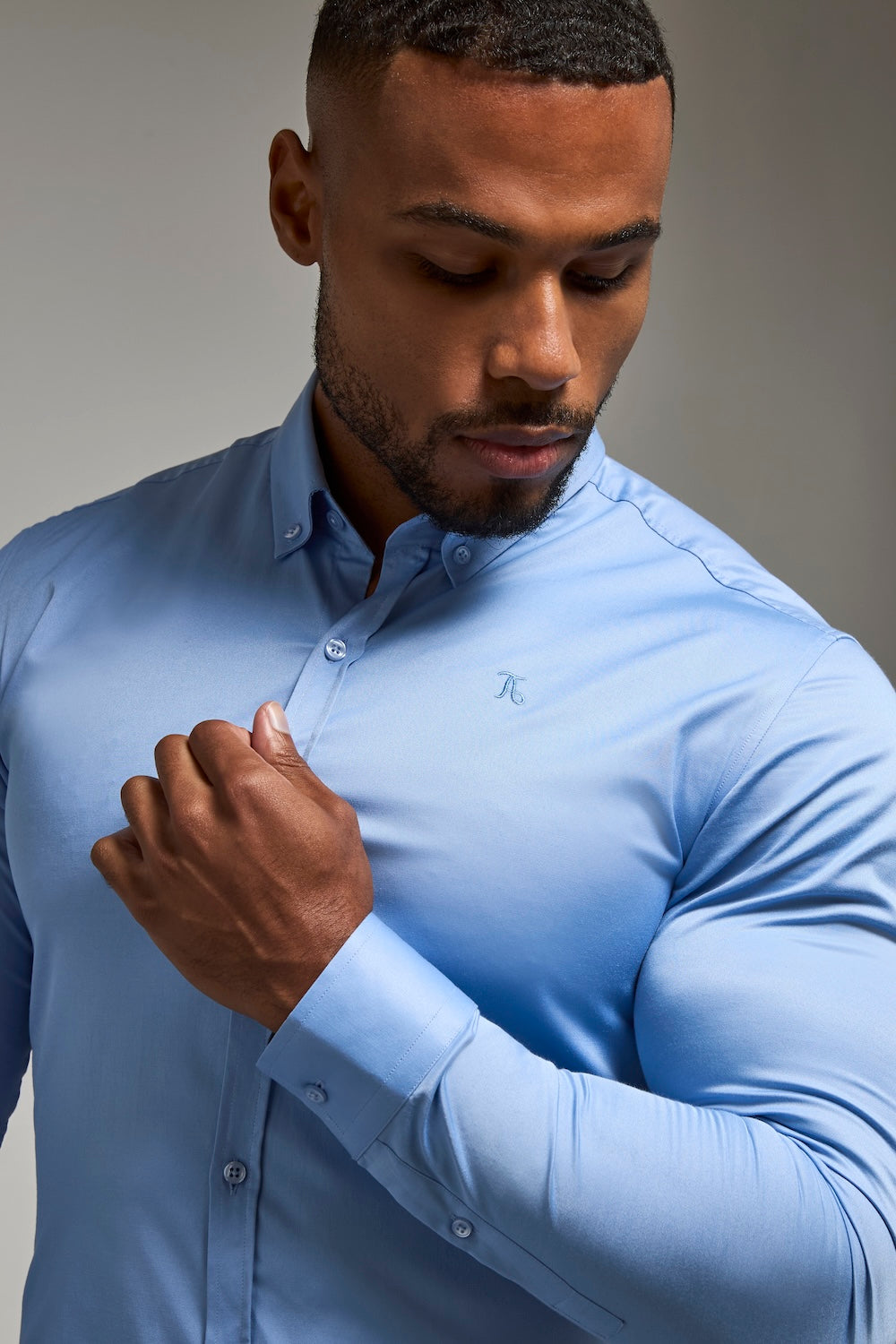Athletic Fit Signature Shirt in Mid Blue - TAILORED ATHLETE - USA