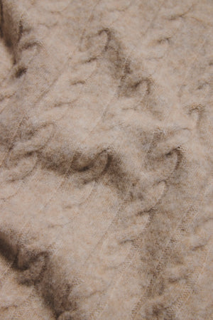 Soft Cable Crew Neck Sweater in Neutral - TAILORED ATHLETE - USA