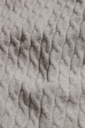 Soft Cable Half Zip Neck Sweater in Grey Marl - TAILORED ATHLETE - USA