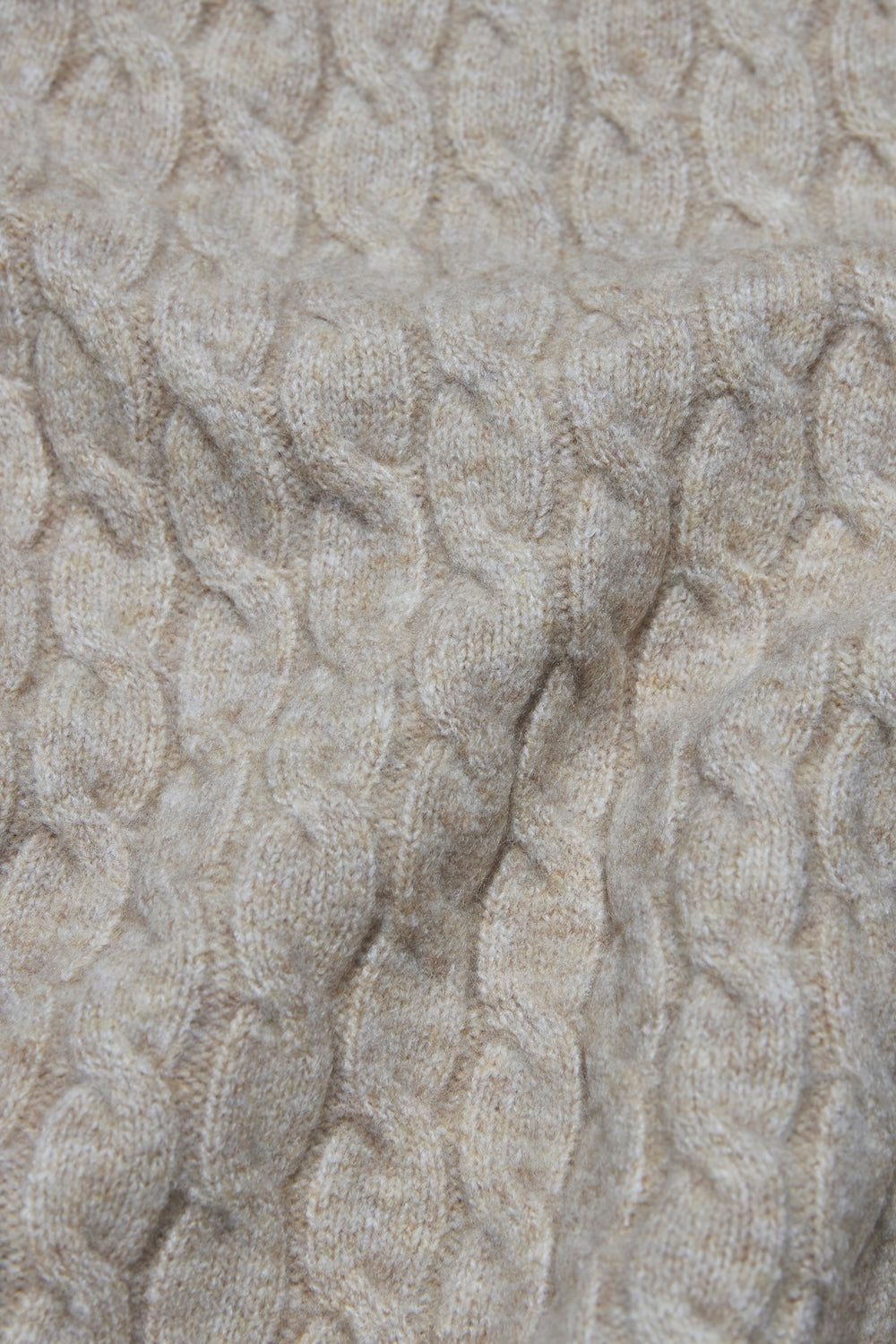 Soft Cable Half Zip Neck Sweater in Neutral Marl - TAILORED ATHLETE - USA