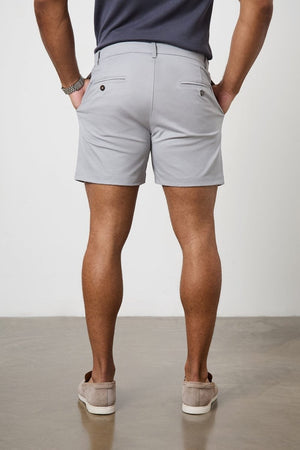 Athletic Fit Chino Shorts 5" in Pale Grey - TAILORED ATHLETE - USA