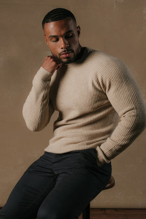 Fisherman Crew Neck Sweater in Neutral - TAILORED ATHLETE - USA