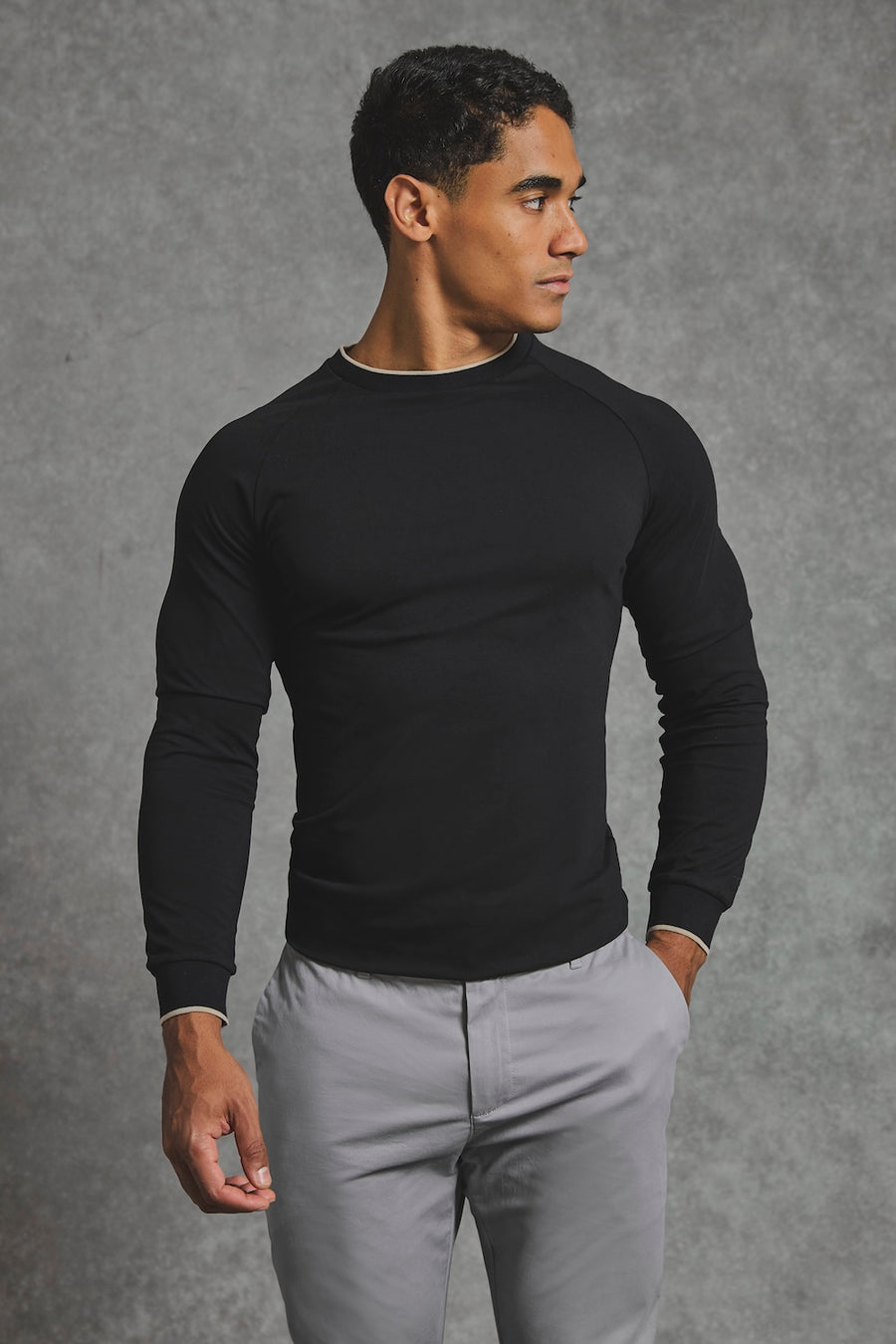 Tipped T-Shirt in Black - TAILORED ATHLETE - USA