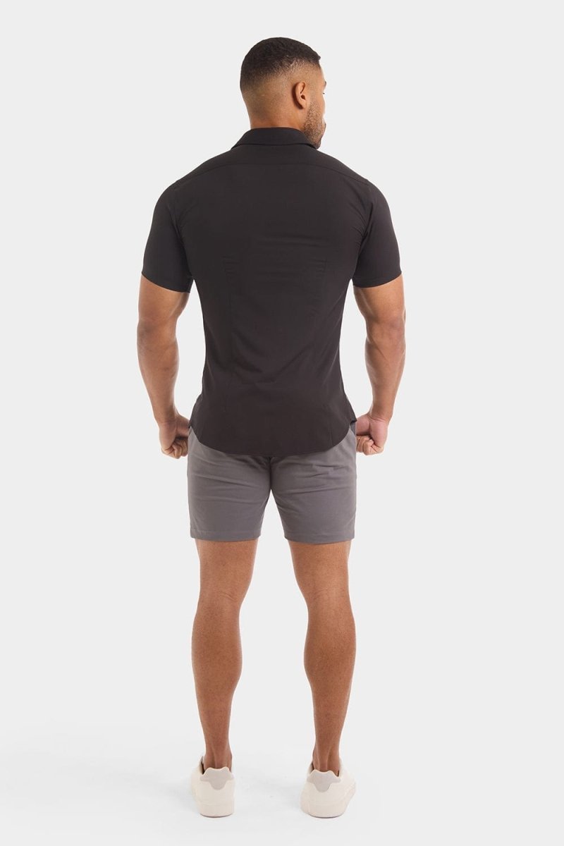 Athletic Fit Chino Shorts 7" in Dark Grey - TAILORED ATHLETE - USA