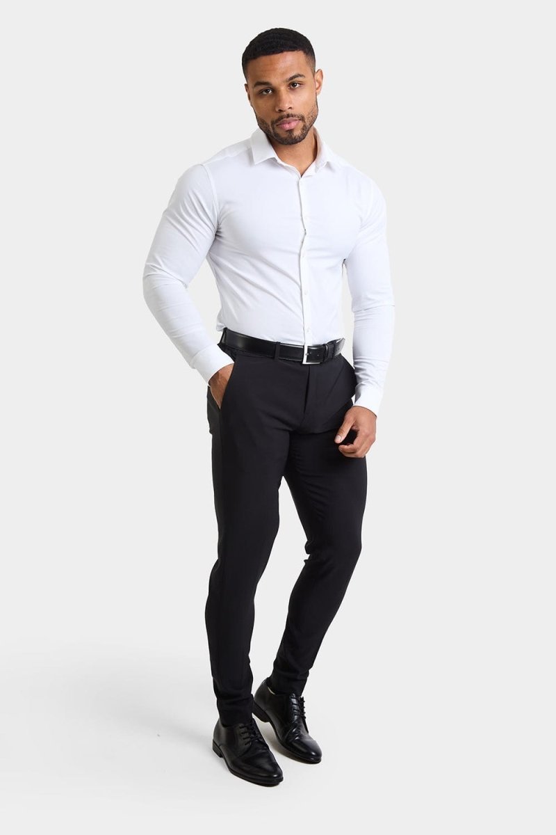 True Athletic Fit Tech Suit Pants in Black - TAILORED ATHLETE - USA