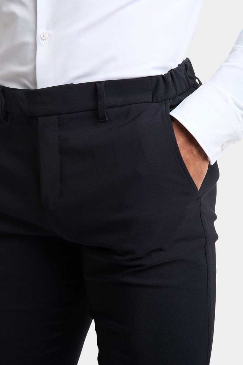 True Athletic Fit Tech Suit Pants in Black - TAILORED ATHLETE - USA