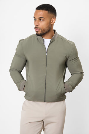Light Weight Bomber Jacket in Khaki - TAILORED ATHLETE - USA