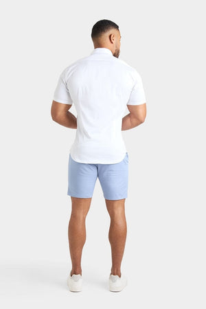 Athletic Fit Chino Shorts 7'' in Light Blue - TAILORED ATHLETE - USA
