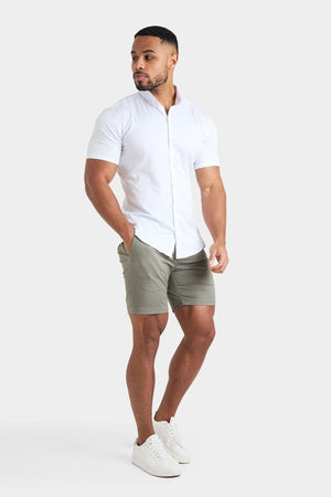 Athletic Fit Chino Shorts 7'' in Sage - TAILORED ATHLETE - USA
