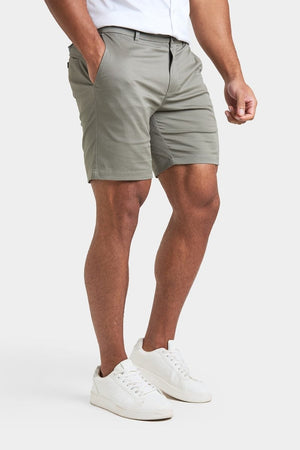 Athletic Fit Chino Shorts 7'' in Sage - TAILORED ATHLETE - USA