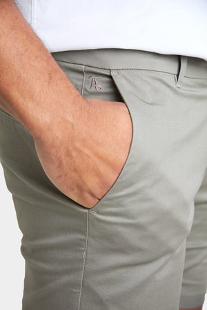 Athletic Fit Chino Shorts 7'' in Sage - TAILORED ATHLETE - USA