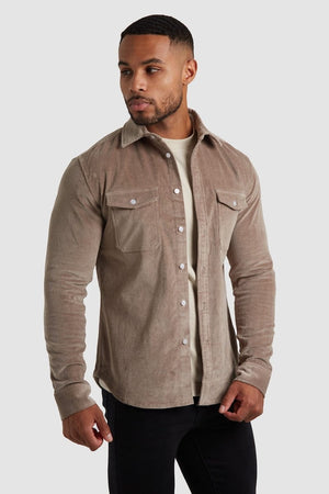Cord Overshirt in Mole - TAILORED ATHLETE - USA