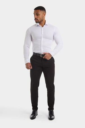 Athletic Fit Cutaway Collar Shirt in White - TAILORED ATHLETE - USA