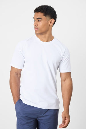 Textured Jersey T-Shirt in White - TAILORED ATHLETE - USA