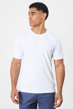 Textured Jersey T-Shirt in White - TAILORED ATHLETE - USA