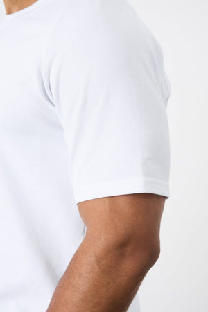 Textured Jersey T-Shirt in White - TAILORED ATHLETE - USA