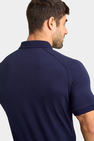 Athletic Fit Polo Shirt in True Navy - TAILORED ATHLETE - USA