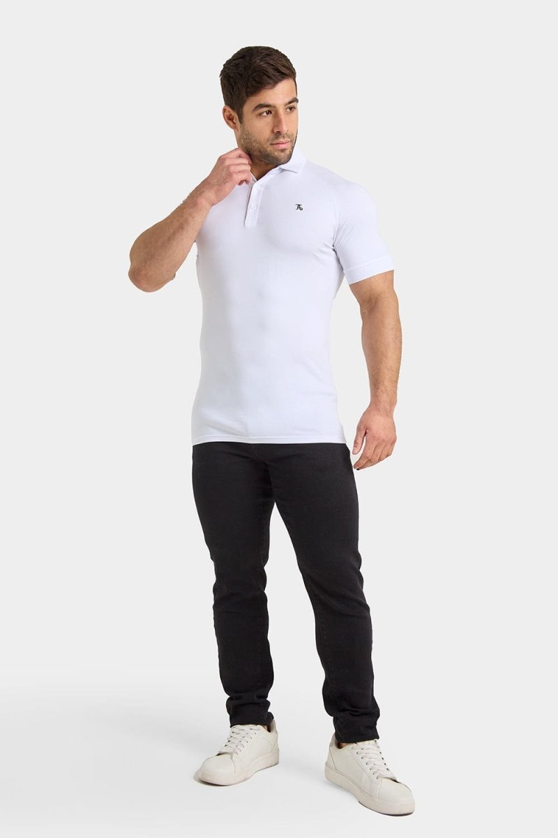 Athletic Fit Polo Shirt in White - TAILORED ATHLETE - USA