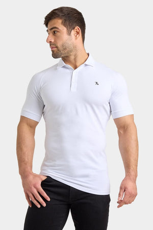 Athletic Fit Polo Shirt in White - TAILORED ATHLETE - USA