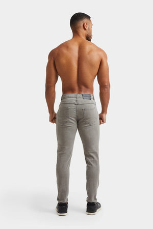 Athletic Fit Jeans in Light Grey - TAILORED ATHLETE - USA