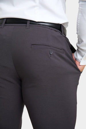 True Athletic Fit Tech Suit Pants in Slate Grey - TAILORED ATHLETE - USA