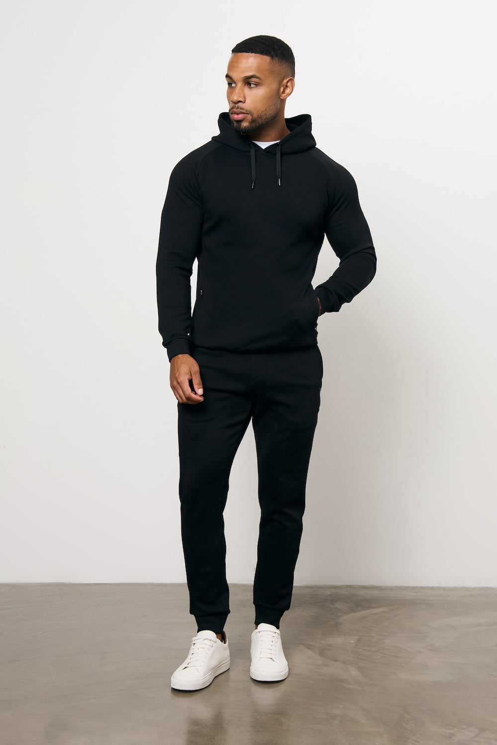 Interlock Hoodie Sweat in Black - TAILORED ATHLETE - USA