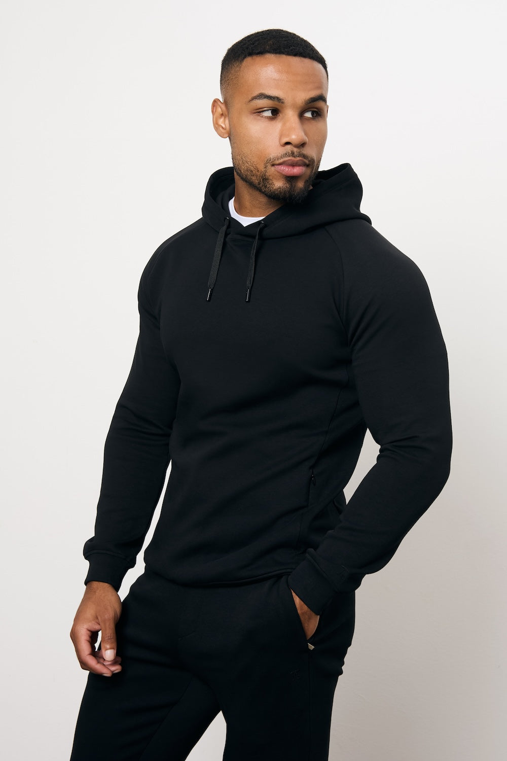 Interlock Hoodie Sweat in Black - TAILORED ATHLETE - USA