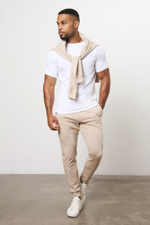 Interlock Sweat Jogger in Stone - TAILORED ATHLETE - USA