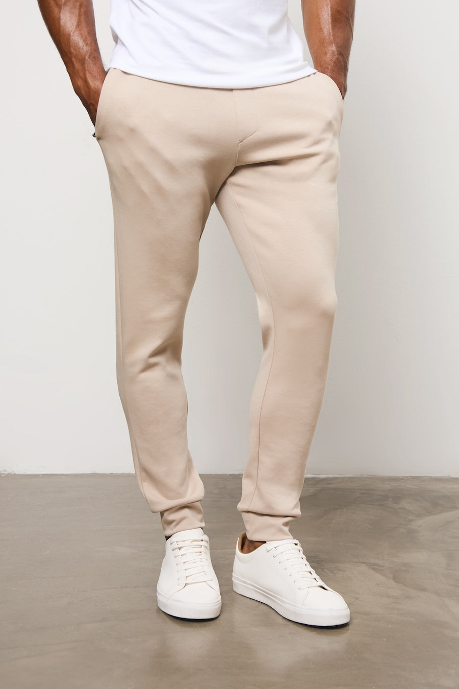 Interlock Sweat Jogger in Stone - TAILORED ATHLETE - USA