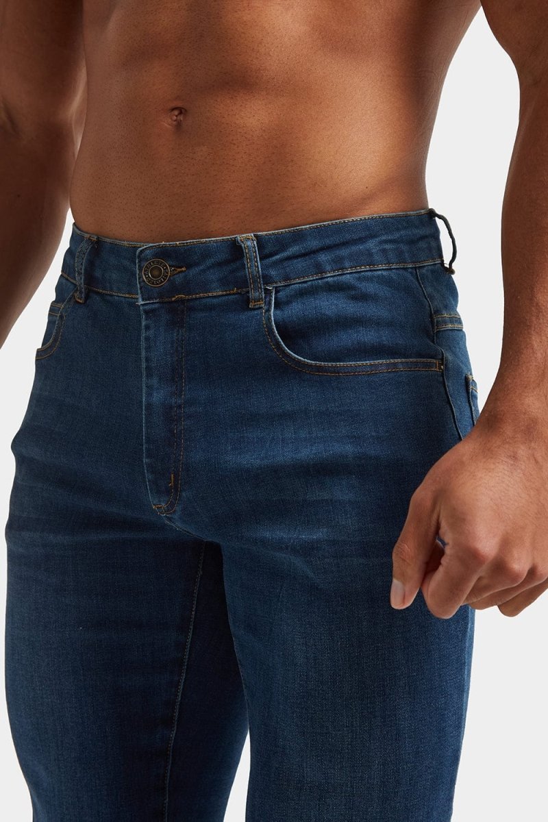 Athletic Fit Jeans in Dark Blue - TAILORED ATHLETE - USA