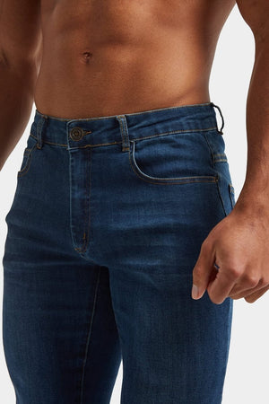 Athletic Fit Jeans in Dark Blue - TAILORED ATHLETE - USA