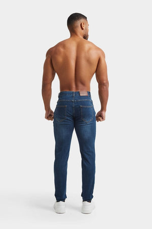 Athletic Fit Jeans in Dark Blue - TAILORED ATHLETE - USA