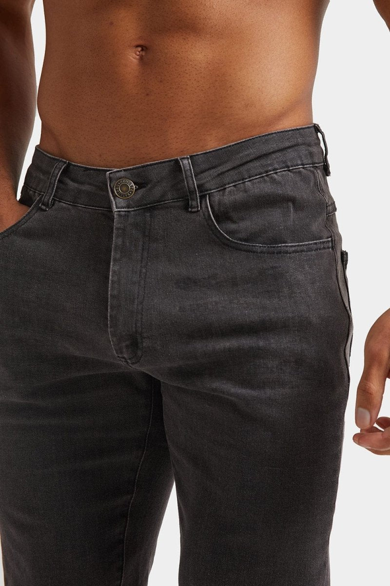 Athletic Fit Jeans in Dark Grey - TAILORED ATHLETE - USA